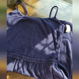 Aerie OFFLINE Summer Lights Navy Terry Jumpsuit NWT Large